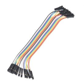 Jumper Wires - Connected 6" (15cm) F/F, 20 pack